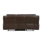 Hazen Dark Brown Double Reclining Sofa from Homelegance - Luna Furniture