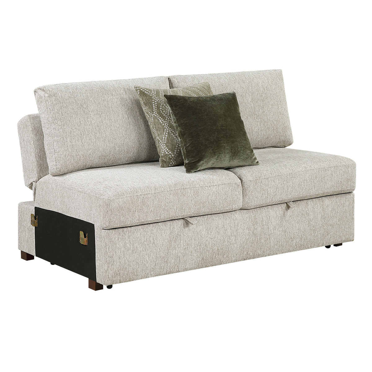 8548*6SCACCLA (6)5-PIECE SECTIONAL WITH REVERSIBLE CHAISE, PULL-OUT BED, HIDDEN STORAGE AND CLICK MOTION BACK from Homelegance - Luna Furniture