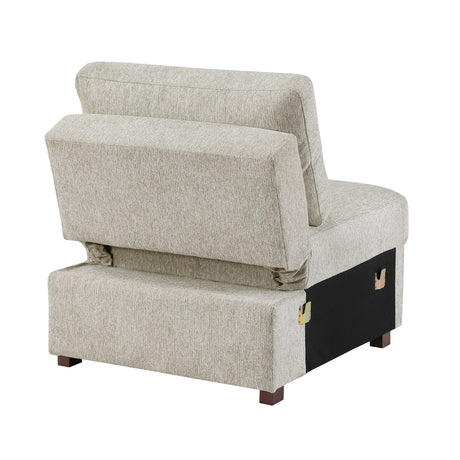 8548-2ACCLA2* (2)CONVERTIBLE CHAIR WITH PULL-OUT BED, CLICK MOTION BACK, TWO ARMS WITH SHELVES AND CHARGING PORTS from Homelegance - Luna Furniture