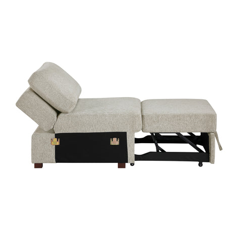8548-2ACCLA2* (2)CONVERTIBLE CHAIR WITH PULL-OUT BED, CLICK MOTION BACK, TWO ARMS WITH SHELVES AND CHARGING PORTS from Homelegance - Luna Furniture