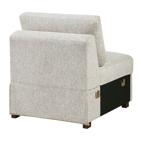 Isla Sage Sand Convertible Armless Chair with Pull-out Bed and Click Motion Back from Homelegance - Luna Furniture