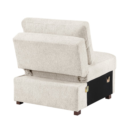 8548BE*6SCACCLA (6)5-PIECE SECTIONAL WITH REVERSIBLE CHAISE, PULL-OUT BED, HIDDEN STORAGE AND CLICK MOTION BACK from Homelegance - Luna Furniture
