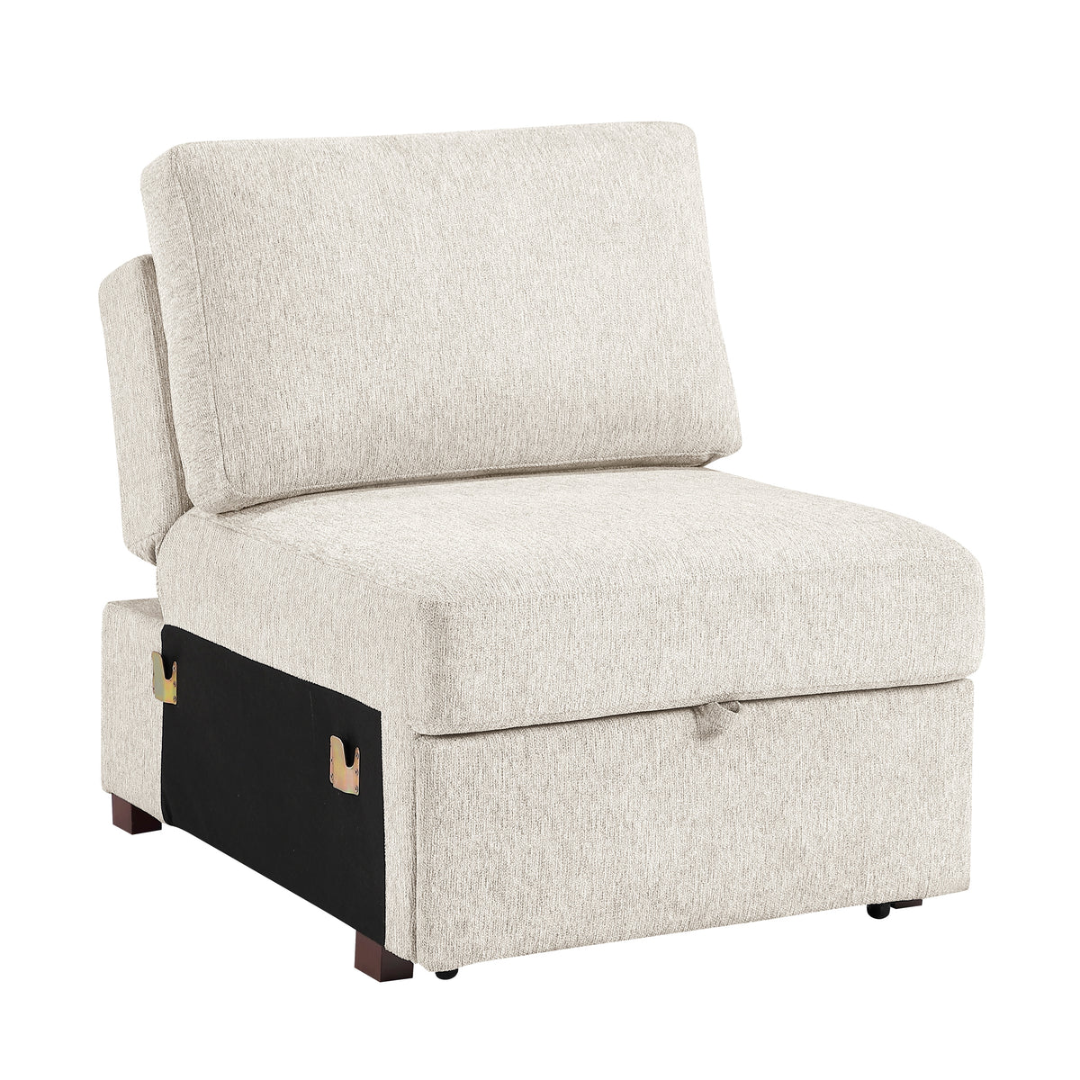 8548BE*6SCACCLA4 (6)5-PIECE SECTIONAL WITH REVERSIBLE CHAISE, PULL-OUT BED, HIDDEN STORAGE AND CLICK MOTION BACK from Homelegance - Luna Furniture