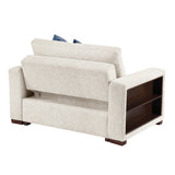 8548BE-215ACLA2* (2)CONVERTIBLE CHAIR AND HALF WITH PULL-OUT BED, CLICK MOTION BACK, TWO ARMS WITH SHELVES AND CHARGING PORTS from Homelegance - Luna Furniture