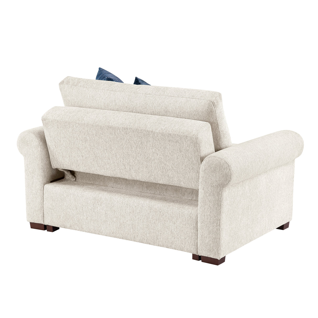 8548BE-215ACLA4* (2)CONVERTIBLE CHAIR AND HALF WITH PULL-OUT BED, CLICK MOTION BACK AND TWO ROLL ARMS from Homelegance - Luna Furniture