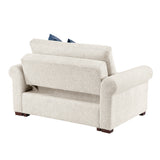 8548BE-215ACLA4* (2)CONVERTIBLE CHAIR AND HALF WITH PULL-OUT BED, CLICK MOTION BACK AND TWO ROLL ARMS from Homelegance - Luna Furniture