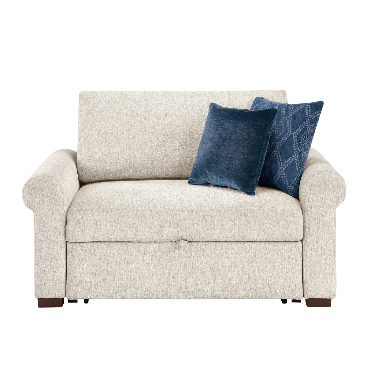 8548BE-215ACLA4* (2)CONVERTIBLE CHAIR AND HALF WITH PULL-OUT BED, CLICK MOTION BACK AND TWO ROLL ARMS from Homelegance - Luna Furniture