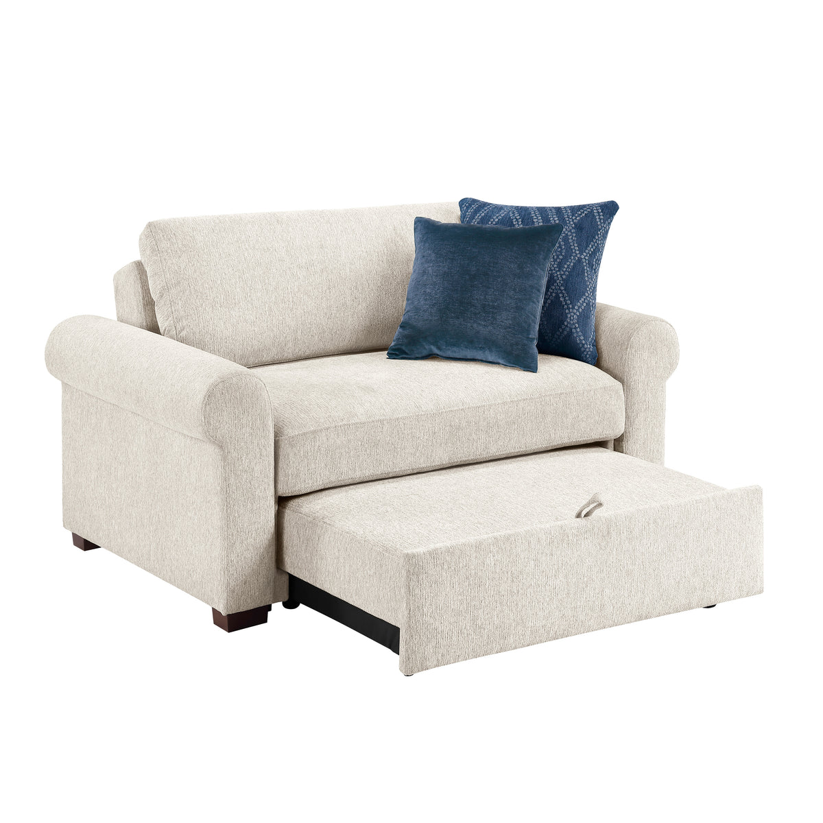 8548BE-215ACLA4* (2)CONVERTIBLE CHAIR AND HALF WITH PULL-OUT BED, CLICK MOTION BACK AND TWO ROLL ARMS from Homelegance - Luna Furniture