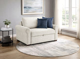 8548BE-215ACLA4* (2)CONVERTIBLE CHAIR AND HALF WITH PULL-OUT BED, CLICK MOTION BACK AND TWO ROLL ARMS from Homelegance - Luna Furniture