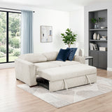 Isla Beige Loveseat with Pull-out Bed and Click Motion Back from Homelegance - Luna Furniture