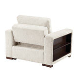 8548BE-2ACCLA2* (2)CONVERTIBLE CHAIR WITH PULL-OUT BED, CLICK MOTION BACK, TWO ARMS WITH SHELVES AND CHARGING PORTS from Homelegance - Luna Furniture