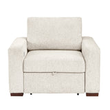 8548BE-2ACCLA2* (2)CONVERTIBLE CHAIR WITH PULL-OUT BED, CLICK MOTION BACK, TWO ARMS WITH SHELVES AND CHARGING PORTS from Homelegance - Luna Furniture