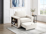 8548BE-2ACCLA2* (2)CONVERTIBLE CHAIR WITH PULL-OUT BED, CLICK MOTION BACK, TWO ARMS WITH SHELVES AND CHARGING PORTS from Homelegance - Luna Furniture