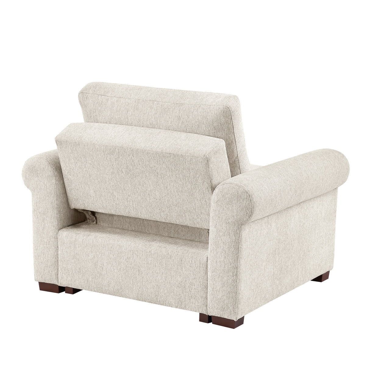 8548BE-2ACCLA4* (2)CONVERTIBLE CHAIR WITH PULL-OUT BED, CLICK MOTION BACK AND TWO ROLL ARMS from Homelegance - Luna Furniture