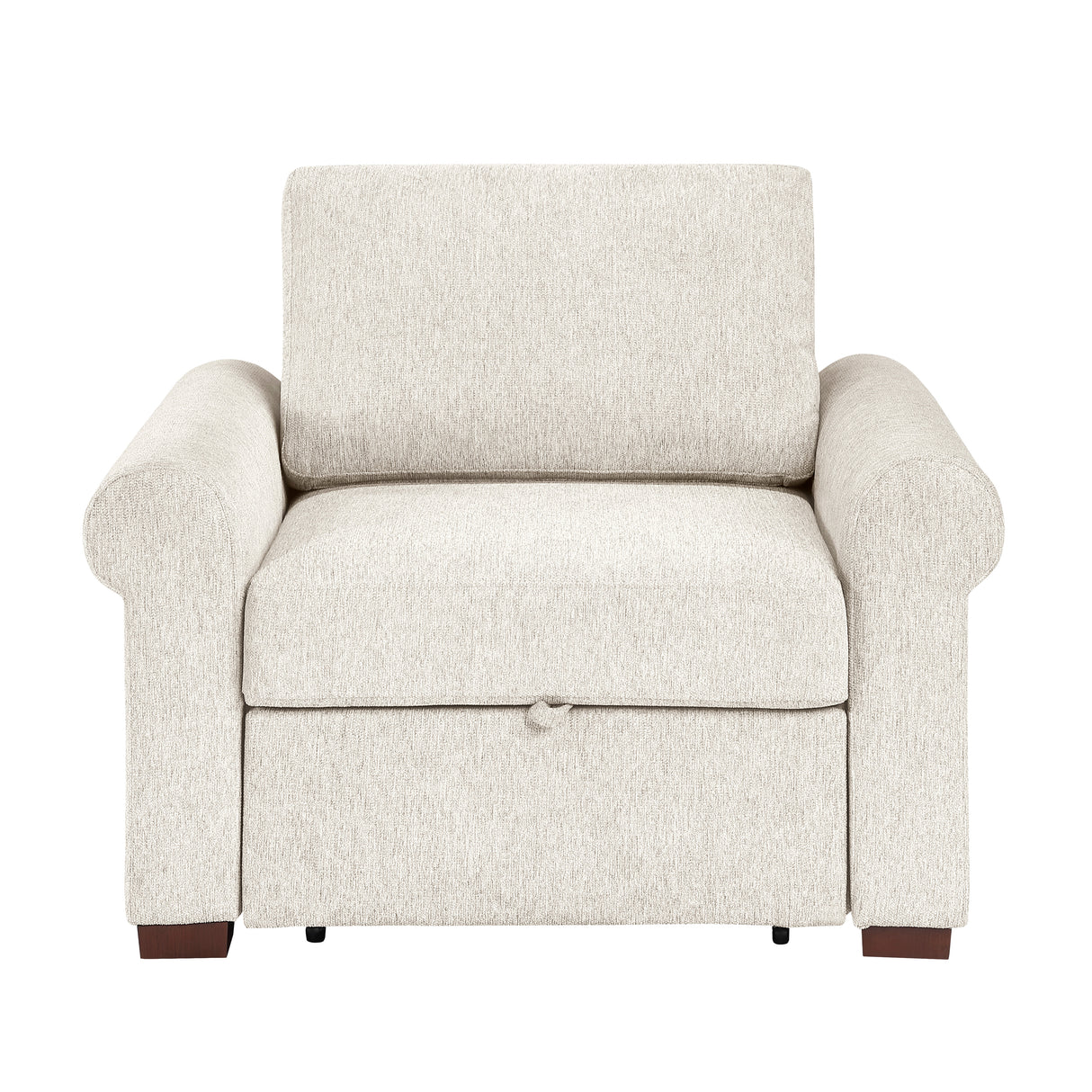 8548BE-2ACCLA4* (2)CONVERTIBLE CHAIR WITH PULL-OUT BED, CLICK MOTION BACK AND TWO ROLL ARMS from Homelegance - Luna Furniture