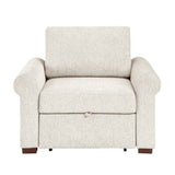 8548BE-2ACCLA4* (2)CONVERTIBLE CHAIR WITH PULL-OUT BED, CLICK MOTION BACK AND TWO ROLL ARMS from Homelegance - Luna Furniture