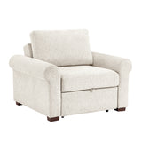 8548BE-2ACCLA4* (2)CONVERTIBLE CHAIR WITH PULL-OUT BED, CLICK MOTION BACK AND TWO ROLL ARMS from Homelegance - Luna Furniture