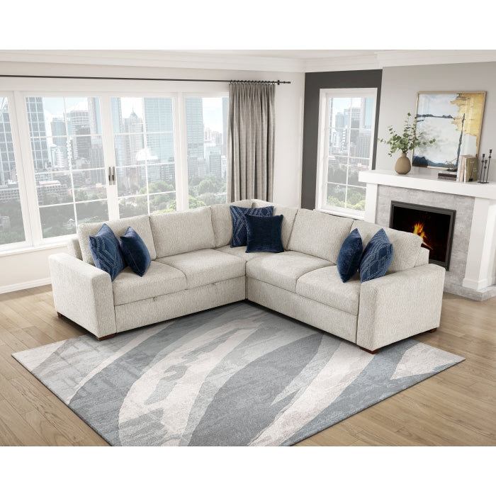 Isla Beige 3-Piece Sectional with Pull-out Bed from Homelegance - Luna Furniture