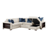 8548BE*5SC15ACLA2 (5)4-PIECE SECTIONAL WITH REVERSIBLE CHAISE, PULL-OUT BED, HIDDEN STORAGE AND CLICK MOTION BACK from Homelegance - Luna Furniture