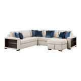 8548BE*5SC15ACLA2 (5)4-PIECE SECTIONAL WITH REVERSIBLE CHAISE, PULL-OUT BED, HIDDEN STORAGE AND CLICK MOTION BACK from Homelegance - Luna Furniture