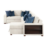 8548BE*5SC15ACLA2 (5)4-PIECE SECTIONAL WITH REVERSIBLE CHAISE, PULL-OUT BED, HIDDEN STORAGE AND CLICK MOTION BACK from Homelegance - Luna Furniture