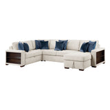 8548BE*5SC15ACLA2 (5)4-PIECE SECTIONAL WITH REVERSIBLE CHAISE, PULL-OUT BED, HIDDEN STORAGE AND CLICK MOTION BACK from Homelegance - Luna Furniture