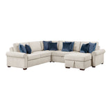 8548BE*5SC15ACLA4 (5)4-PIECE SECTIONAL WITH REVERSIBLE CHAISE, PULL-OUT BED, HIDDEN STORAGE AND CLICK MOTION BACK from Homelegance - Luna Furniture