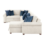 8548BE*5SC15ACLA4 (5)4-PIECE SECTIONAL WITH REVERSIBLE CHAISE, PULL-OUT BED, HIDDEN STORAGE AND CLICK MOTION BACK from Homelegance - Luna Furniture