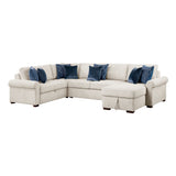 8548BE*5SC15ACLA4 (5)4-PIECE SECTIONAL WITH REVERSIBLE CHAISE, PULL-OUT BED, HIDDEN STORAGE AND CLICK MOTION BACK from Homelegance - Luna Furniture