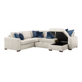 8548BE*5SC15ACLA (5)4-PIECE SECTIONAL WITH REVERSIBLE CHAISE, PULL-OUT BED, HIDDEN STORAGE AND CLICK MOTION BACK from Homelegance - Luna Furniture