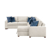 8548BE*5SC15ACLA (5)4-PIECE SECTIONAL WITH REVERSIBLE CHAISE, PULL-OUT BED, HIDDEN STORAGE AND CLICK MOTION BACK from Homelegance - Luna Furniture