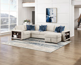 8548BE*5SCACCLA2 (5)4-PIECE SECTIONAL WITH REVERSIBLE CHAISE, PULL-OUT BED, HIDDEN STORAGE AND CLICK MOTION BACK from Homelegance - Luna Furniture