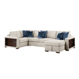 8548BE*5SCACCLA2 (5)4-PIECE SECTIONAL WITH REVERSIBLE CHAISE, PULL-OUT BED, HIDDEN STORAGE AND CLICK MOTION BACK from Homelegance - Luna Furniture