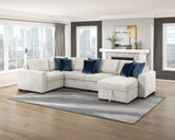 Isla Beige 5-Piece Sectional with Reversible Chaise, Pull-out Bed and Hidden Storage from Homelegance - Luna Furniture