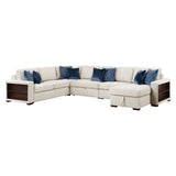8548BE*6SC15ACLA2 (6)5-PIECE SECTIONAL WITH REVERSIBLE CHAISE, PULL-OUT BED, HIDDEN STORAGE AND CLICK MOTION BACK from Homelegance - Luna Furniture