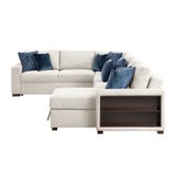 8548BE*6SC15ACLA2 (6)5-PIECE SECTIONAL WITH REVERSIBLE CHAISE, PULL-OUT BED, HIDDEN STORAGE AND CLICK MOTION BACK from Homelegance - Luna Furniture