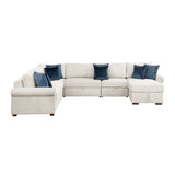 8548BE*6SC15ACLA4 (6)5-PIECE SECTIONAL WITH REVERSIBLE CHAISE, PULL-OUT BED, HIDDEN STORAGE AND CLICK MOTION BACK from Homelegance - Luna Furniture
