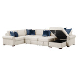 8548BE*6SC15ACLA4 (6)5-PIECE SECTIONAL WITH REVERSIBLE CHAISE, PULL-OUT BED, HIDDEN STORAGE AND CLICK MOTION BACK from Homelegance - Luna Furniture