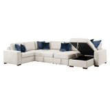 8548BE*6SC15ACLA (6)5-PIECE SECTIONAL WITH REVERSIBLE CHAISE, PULL-OUT BED, HIDDEN STORAGE AND CLICK MOTION BACK from Homelegance - Luna Furniture