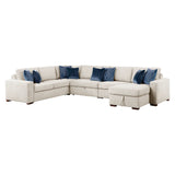 8548BE*6SC15ACLA (6)5-PIECE SECTIONAL WITH REVERSIBLE CHAISE, PULL-OUT BED, HIDDEN STORAGE AND CLICK MOTION BACK from Homelegance - Luna Furniture