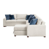 8548BE*6SC15ACLA (6)5-PIECE SECTIONAL WITH REVERSIBLE CHAISE, PULL-OUT BED, HIDDEN STORAGE AND CLICK MOTION BACK from Homelegance - Luna Furniture