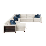 8548BE*6SCACCLA2 (6)5-PIECE SECTIONAL WITH REVERSIBLE CHAISE, PULL-OUT BED, HIDDEN STORAGE AND CLICK MOTION BACK from Homelegance - Luna Furniture