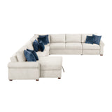 8548BE*6SCACCLA4 (6)5-PIECE SECTIONAL WITH REVERSIBLE CHAISE, PULL-OUT BED, HIDDEN STORAGE AND CLICK MOTION BACK from Homelegance - Luna Furniture