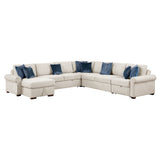 8548BE*6SCACCLA4 (6)5-PIECE SECTIONAL WITH REVERSIBLE CHAISE, PULL-OUT BED, HIDDEN STORAGE AND CLICK MOTION BACK from Homelegance - Luna Furniture