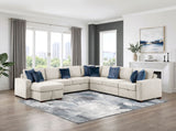 Isla Beige 5-Piece Modular Sectional with Dual Pull-Out Beds and Storage Chaise from Homelegance - Luna Furniture