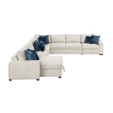 8548BE*6SCACCLA (6)5-PIECE SECTIONAL WITH REVERSIBLE CHAISE, PULL-OUT BED, HIDDEN STORAGE AND CLICK MOTION BACK from Homelegance - Luna Furniture