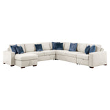 8548BE*6SCACCLA (6)5-PIECE SECTIONAL WITH REVERSIBLE CHAISE, PULL-OUT BED, HIDDEN STORAGE AND CLICK MOTION BACK from Homelegance - Luna Furniture