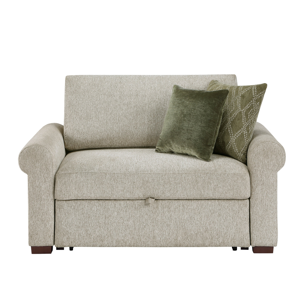 8548-215ACLA4* (2)CONVERTIBLE CHAIR AND HALF WITH PULL-OUT BED, CLICK MOTION BACK AND TWO ROLL ARMS from Homelegance - Luna Furniture