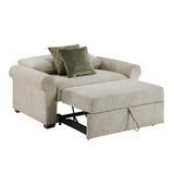 8548-215ACLA4* (2)CONVERTIBLE CHAIR AND HALF WITH PULL-OUT BED, CLICK MOTION BACK AND TWO ROLL ARMS from Homelegance - Luna Furniture