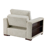8548-2ACCLA2* (2)CONVERTIBLE CHAIR WITH PULL-OUT BED, CLICK MOTION BACK, TWO ARMS WITH SHELVES AND CHARGING PORTS from Homelegance - Luna Furniture